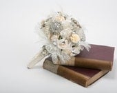 Prettiest handmade ivory vintage bridal bouquet