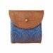 COIN PURSE // brown leather with blue lace