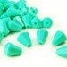 Opaque Aqua Blue Faceted Teardrop Beads Vintage Lucite 9x7mm (10)