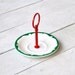 Mistletoe: Christmas Mini Stand from Vintage Restaurantware, Green Red White