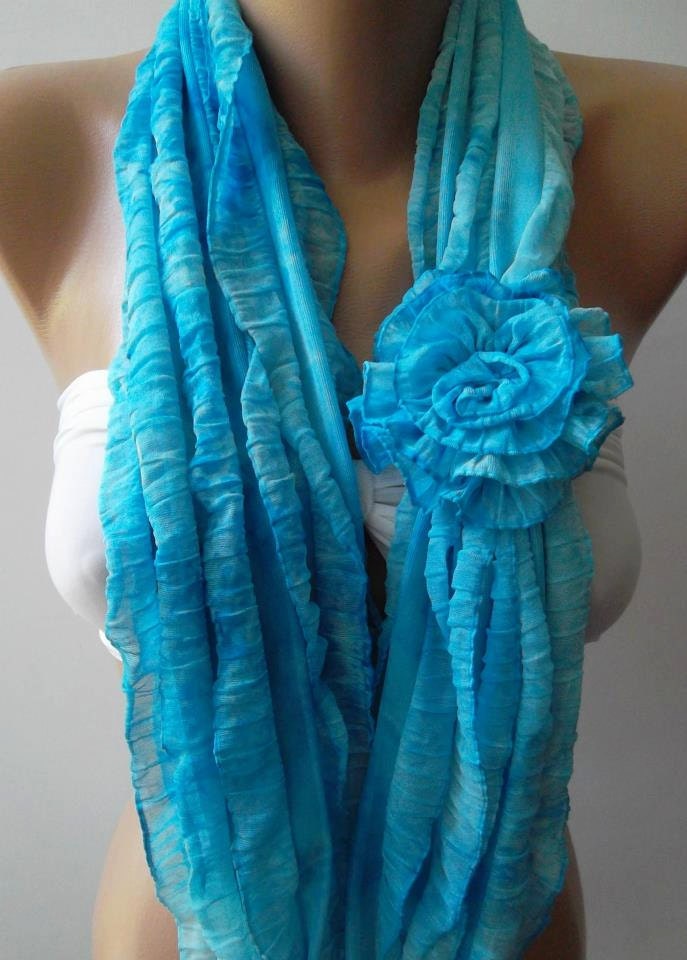 Elegant Scarf - Gorgeous Accessories...It made with good quality chiffon fabric...blue.....2013