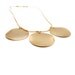 Gold Drop Necklace - Geometric Necklace - Round Drop Necklace - Disc Necklace - Shiny Gold Wavy Round Necklace - Cyber Monday