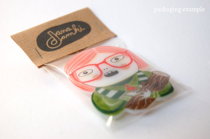 NADINE HURLEY - shrink plastic brooch