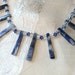 Sweet Sparkling Sodalite Fan Necklace Dagger Cleopatra Collar
