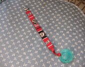 Alabama Bama Pacifier Clip-Handmade-Crimson Black-Great Baby Shower Gift-Universal-Tide