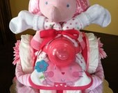 Tricycle Diaper Cake Baby Shower Centerpiece