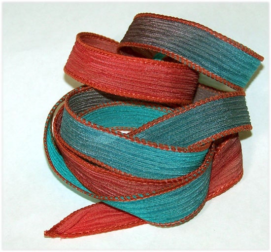 Hand Painted Silk Ribbon Magnetix Wrist Wrap Sassy Silks