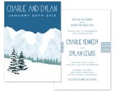 DIY Retro Winter Wedding Invite