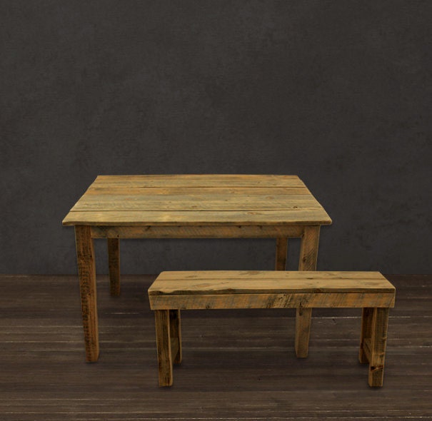 Farmhouse Kitchen Table & Bench