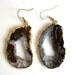 Geode Druzy Earrings. Cafe Latte Swirls