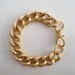 Textured gold chain bracelet