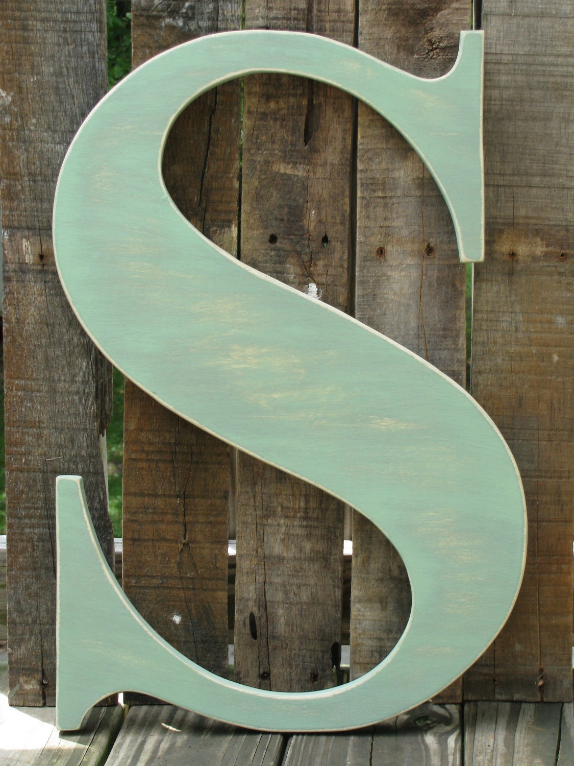 24" Wood letter, wedding decor, distressed, vintage chic, home decor
