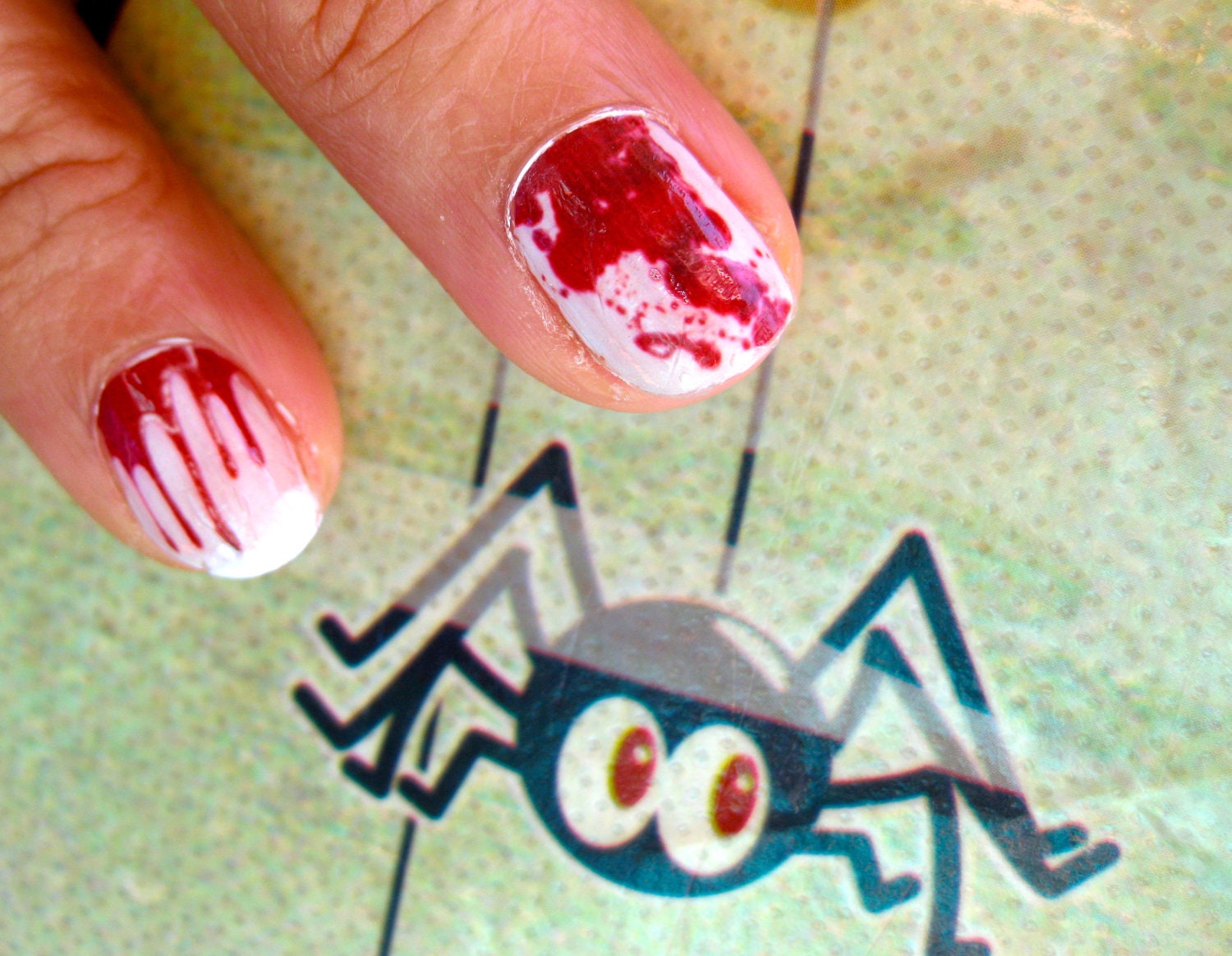 MY BLODDY VALENTINE fake blood splatter nail decals