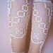 Vintage 1930's wedding shoes - victorian laced up leg warmers, wedding boots, nude tights socks - sexy anklet jewelry by Jenit Boutique