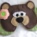 Teddy bear sleep mask - girl teddy bear face - eye mask