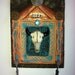 Native American Southwestern Primitive Rustic Decor Spiral Mini Cow Skull LIFE Mystical Altar Shrine Art One of a Kind Mixed Media Ornament