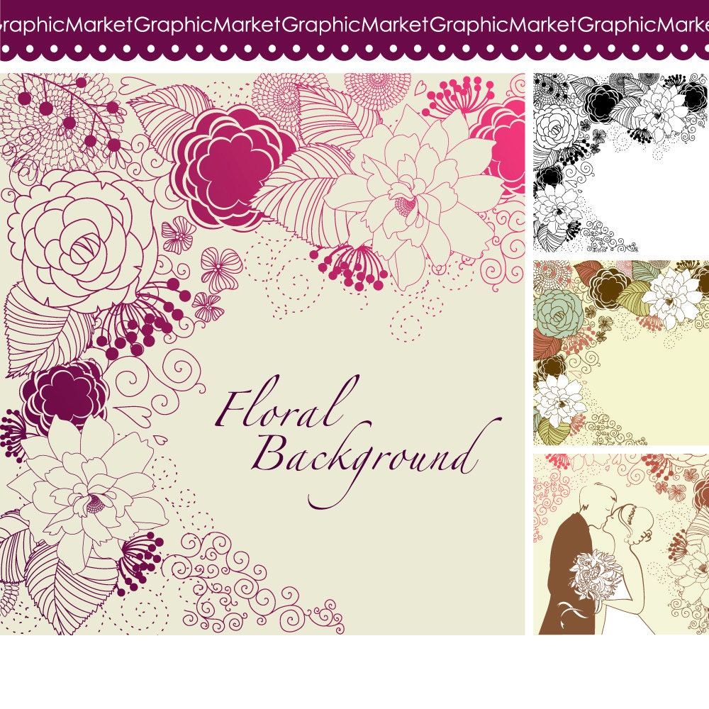 template designs - Clipart and Digital paper for scrapbooking, wedding ...