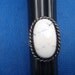 Sterling Silver White Stone Ring Sz 6.25 R117