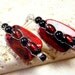 Earrings womens jewelry wine red Nadia Bohemian gyspy dangle acrylic black asymmetrical pierced TAGT tenX