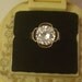SALE Swedish Modernist ALTON crystal sterling Ring