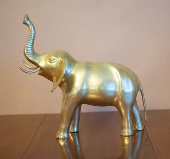 The Ultimate large vintage brass elephant Hollywood Regency large brass animal figurine