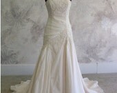 Inexpensive Fit and Flare Wedding Dress
