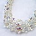 Aurora Borealis Glass Bead Necklace Three Strands