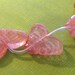 Clearance CARVED BUTTERFLY Stone Focal BEADS Pendants Cherry Quartz Glass Pink Large Destash CrazyCoolStuff
