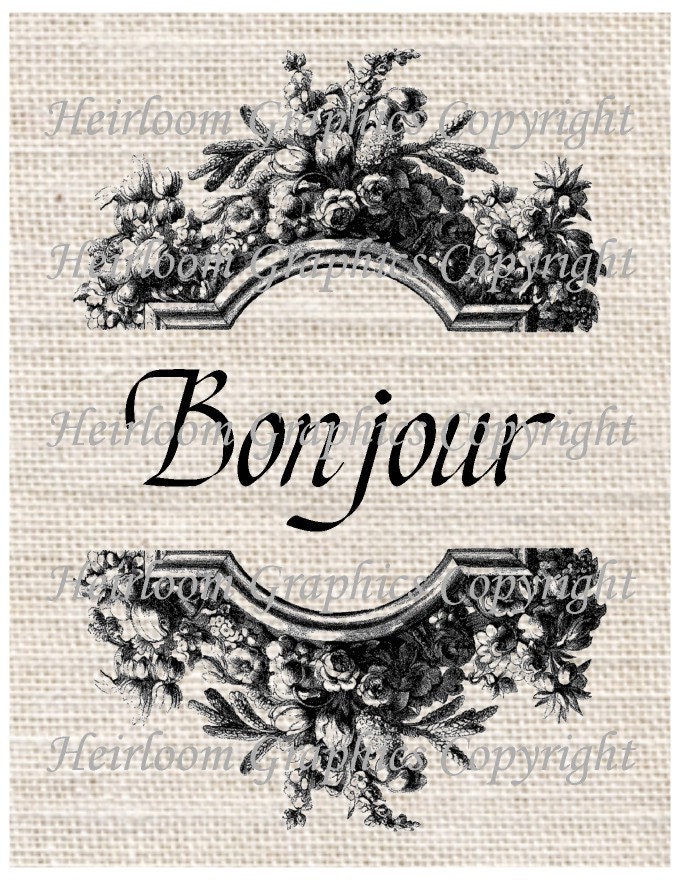 French Words Bonjour