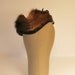 Tilt Hat: Vintage 1940s Military Hat - Garrison Mink Fur Tilt Topper