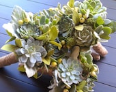 Reserved Succulent Bridal Package Balance for Kelly D  Ship Date 6/25/13