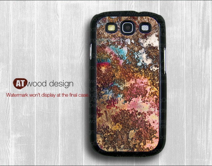 Samsung cases Galaxy SIII Galaxy S3 i9300 Case unique Case Samsung Case colorized metal image  design