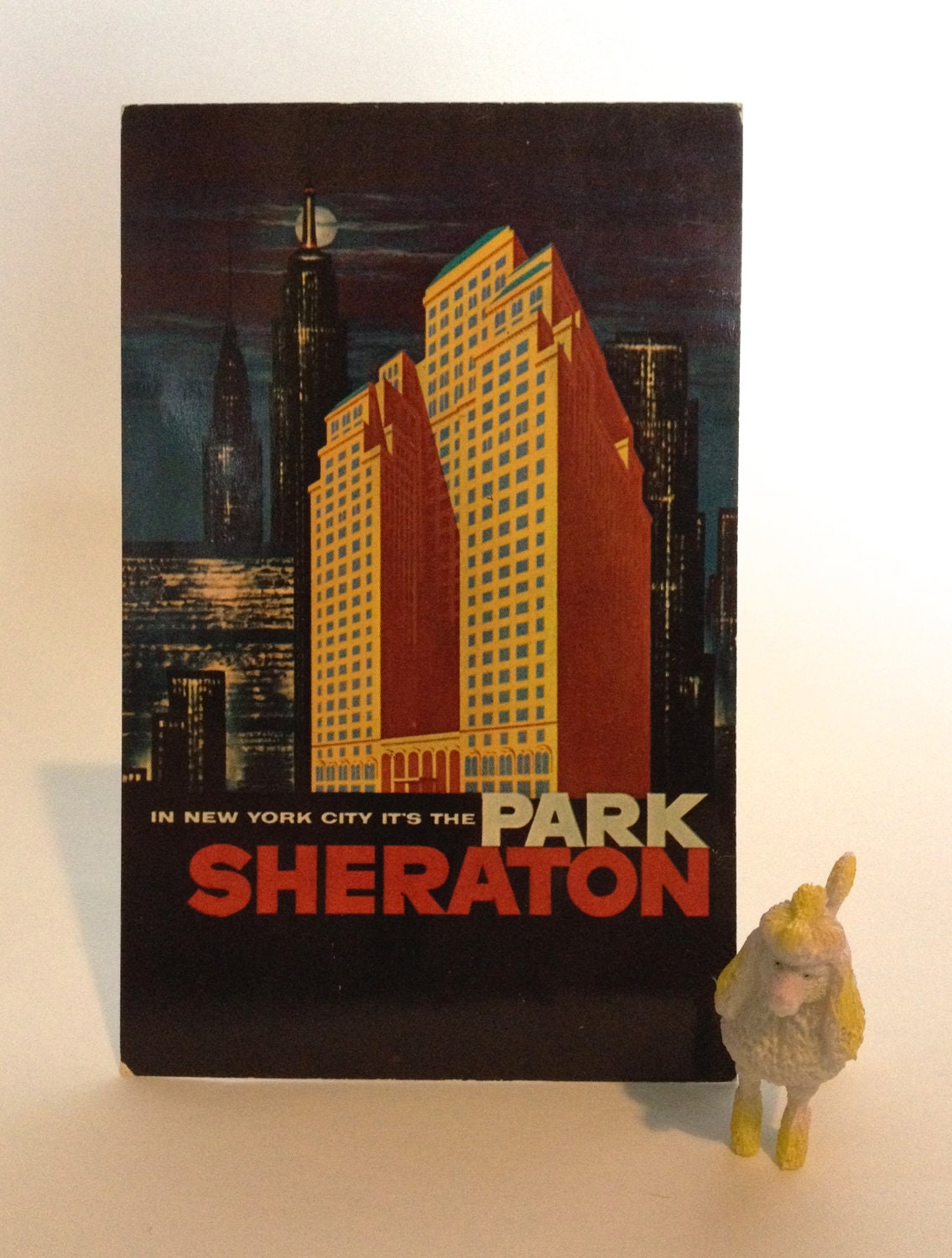 SALE: vintage NYC Sheraton post card