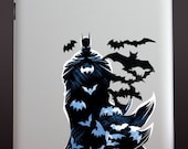Cartoon Batman and bats Mac iPad geekery decal, sticker for ipad, ipad 2, new ipad