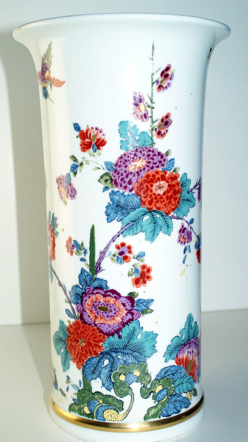 Lenox Large Saxony Vase Smithsonian Meissen Replica