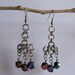 Fan Pattern Stainless Steel Chainmail Chandelier Earrings