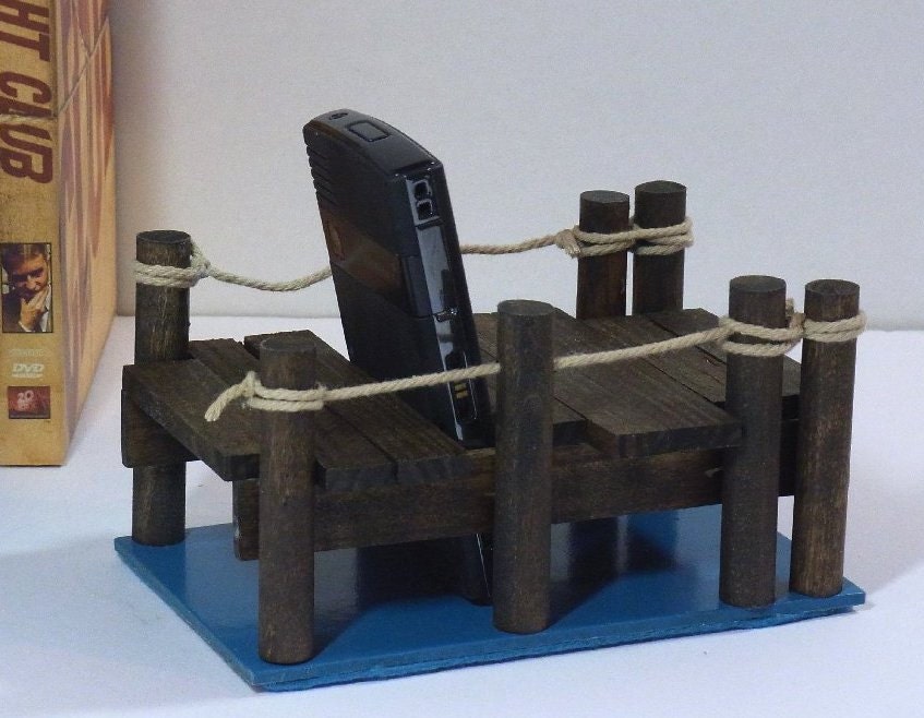 iPhone Dock Miniature Boat Dock Lake Blue Base CLOSE OUT SALE