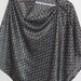 Black and White geometric shaped Nursing Poncho/ Infant car seat canopy