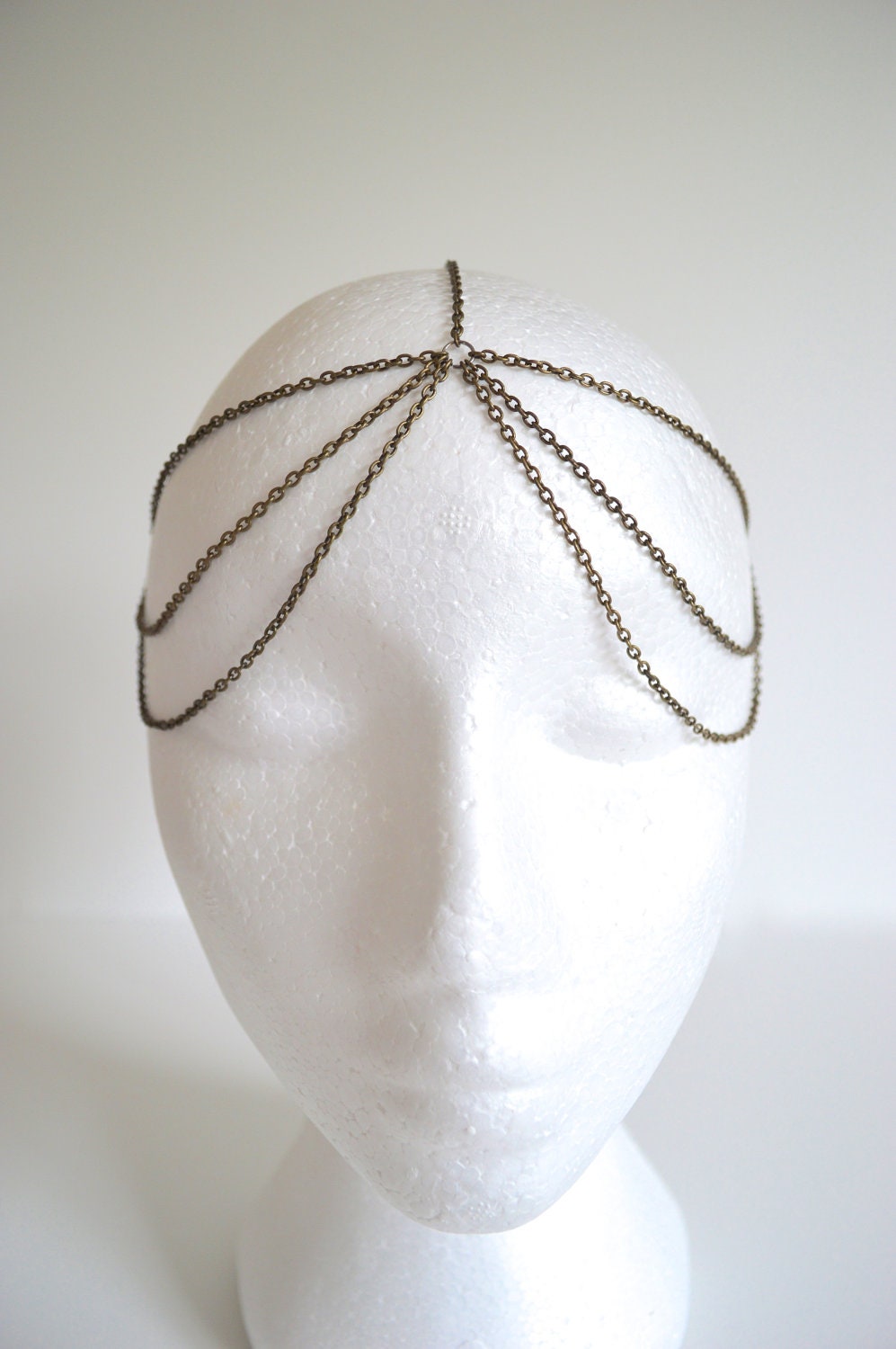 Bronze Drop Chain Headpiece