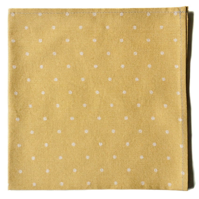 Yellow Polka Dot Pocket Square