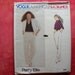 Vogue vintage sewing pattern 2490 by designer Perry Ellis for misses size 12 for misses jacket, pants and blouse.