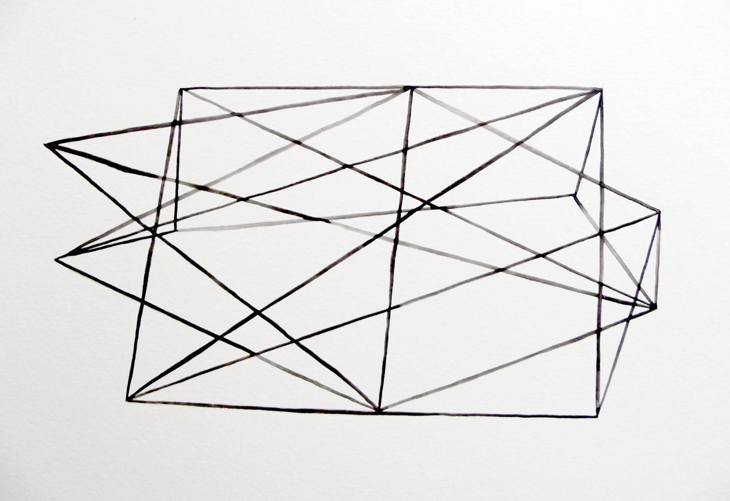 Modern Lines II - Original Watercolor