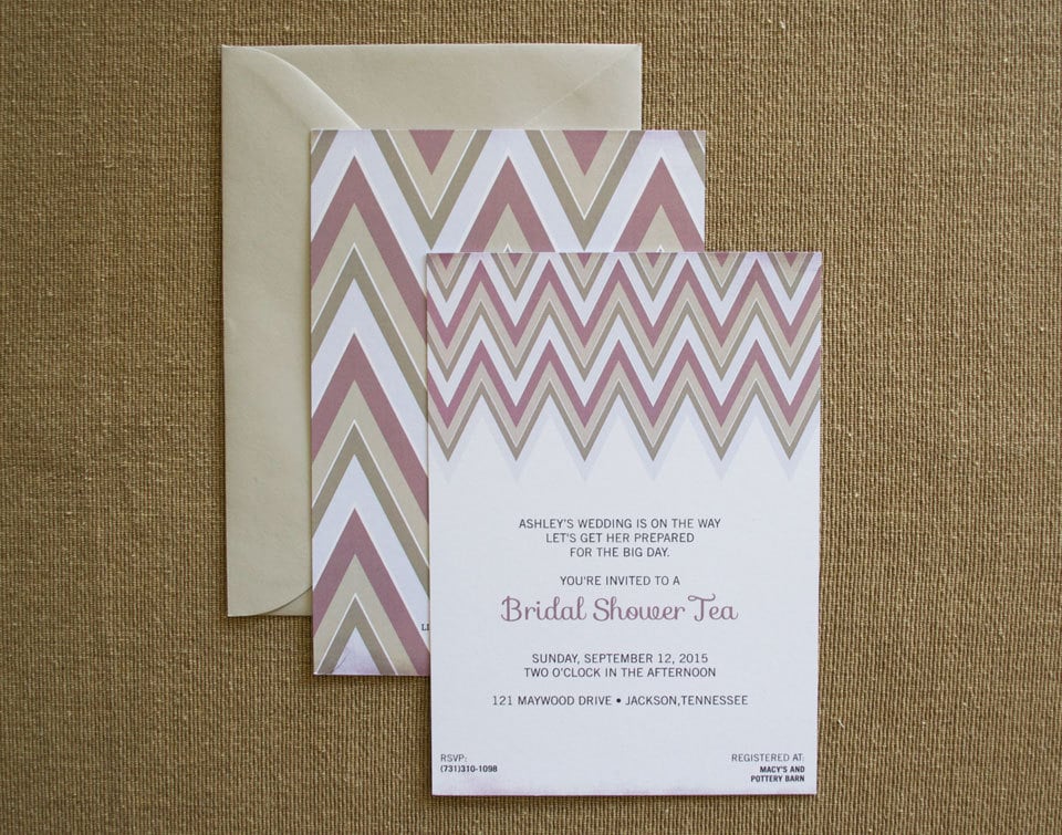 Chevron Invitation, Birthday Invitation, Bridal Shower Invitation, Chevron Il_570xn