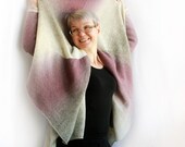 Autumn Melody - Knit warm cardi coat for women, no size. Made with unique pattern.