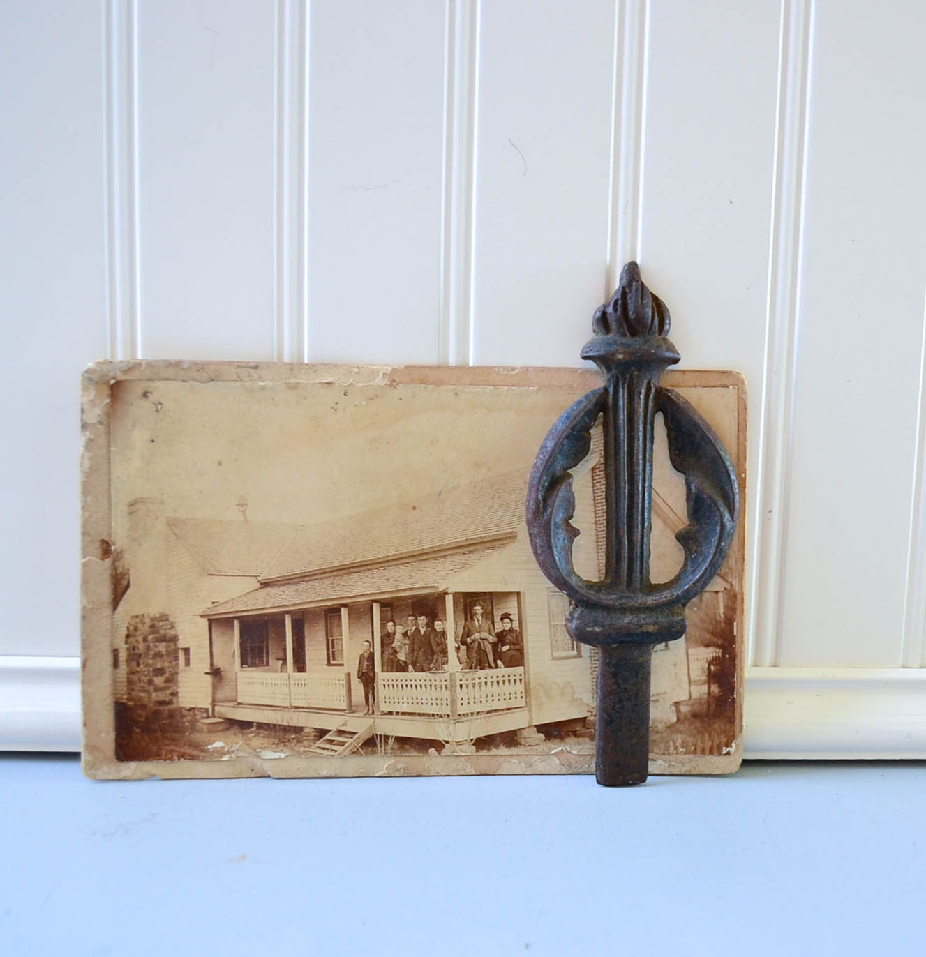 Vintage Cast Iron Ornate Salvaged Finial - Metal Finding