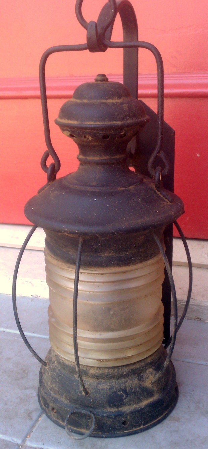 Glass Globe Lantern with mounting bracket