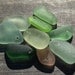 Beach Glass Pendants Top Drilled Natural Jewelry Supplies Genuine Sea Glass Pendants UV Uranium  Glow Glass