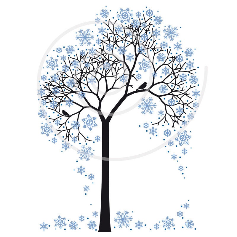 free clip art winter trees - photo #2