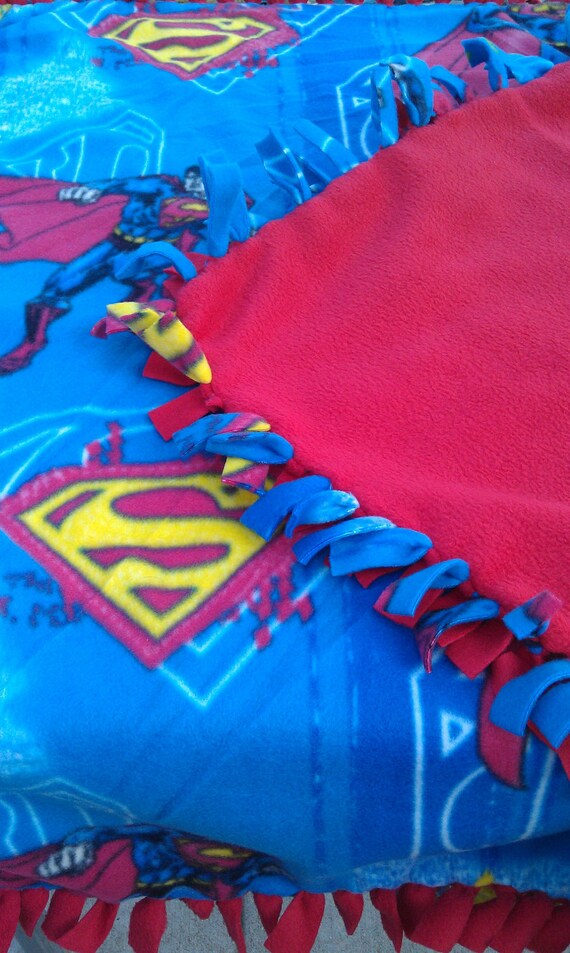 Superman blanket /throw by F8tallyYourz on Etsy