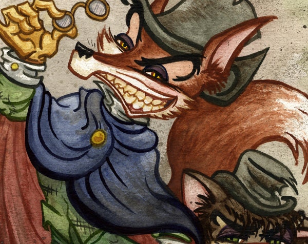 Honest John and Gideon, Watercolor